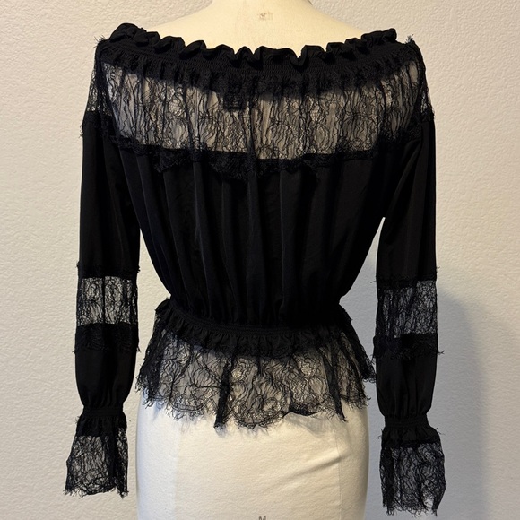 Moda International Black Lace Blouse - Picture 4 of 5